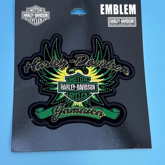 New in package 2010 Harley Davidson Jamaica sew on patch large emblem 5x4 - Picture 1 of 4